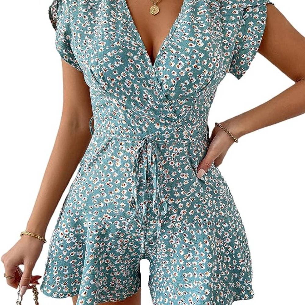 NEW Flower print Boho Romper